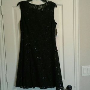 Black lace dress